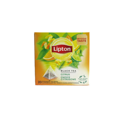 Чай черный Lipton с цитрусами, 20 пакетов