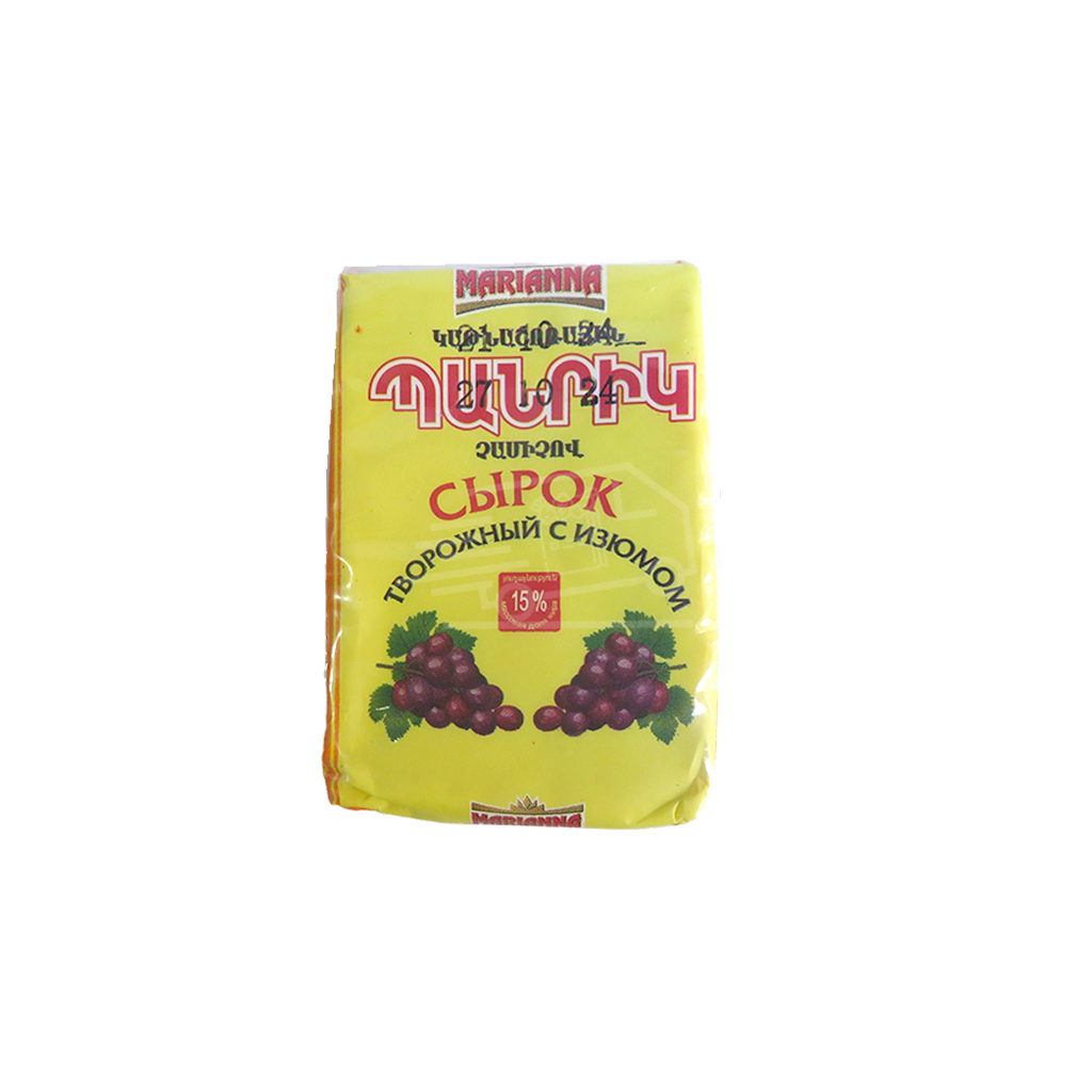 Творожный сырок «Марианна» с изюмом, 90 г, жирность 15%