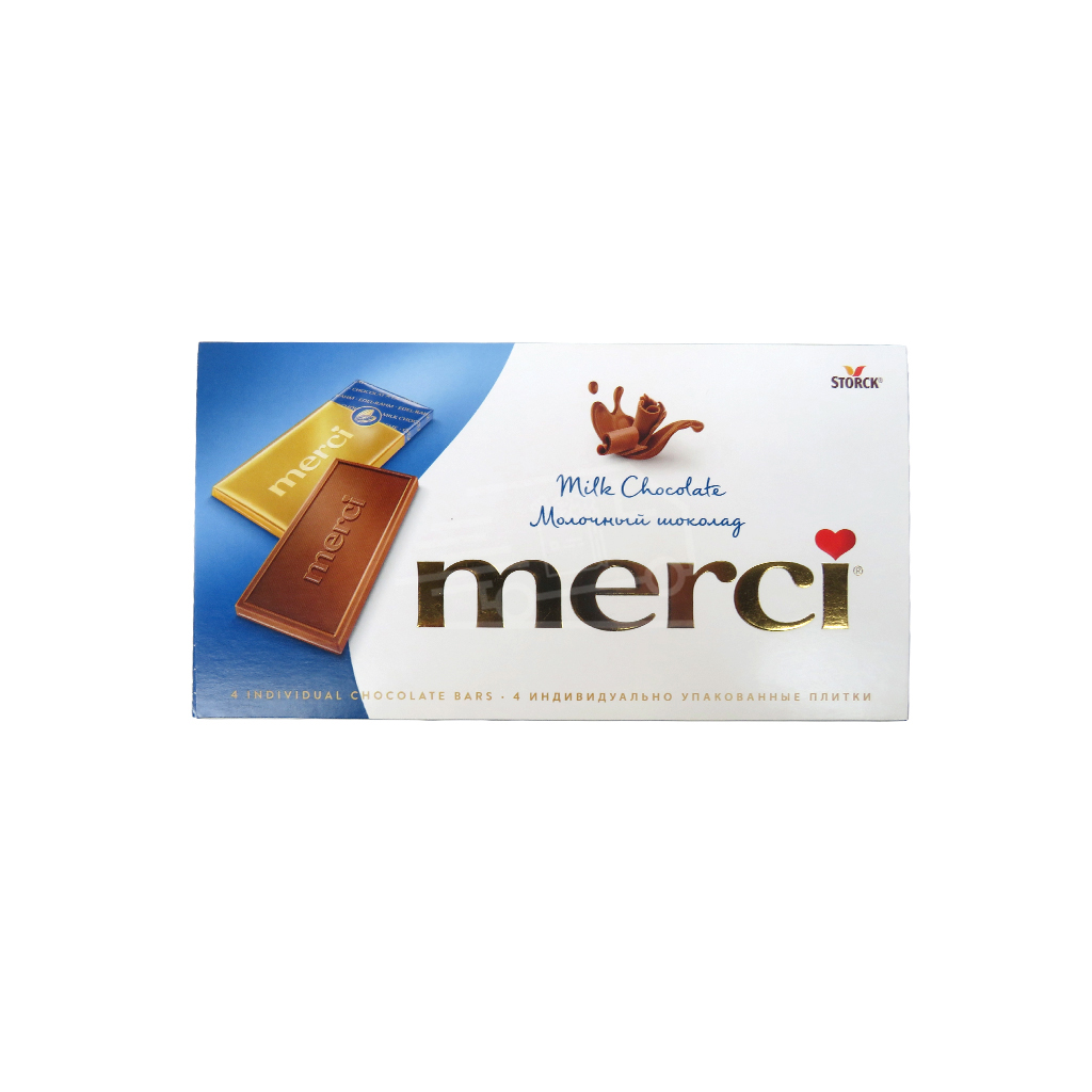 Шоколадная плитка Merci молочный, 100 г.