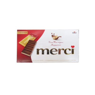 Merci chocolate bar with marzipan filling 112g