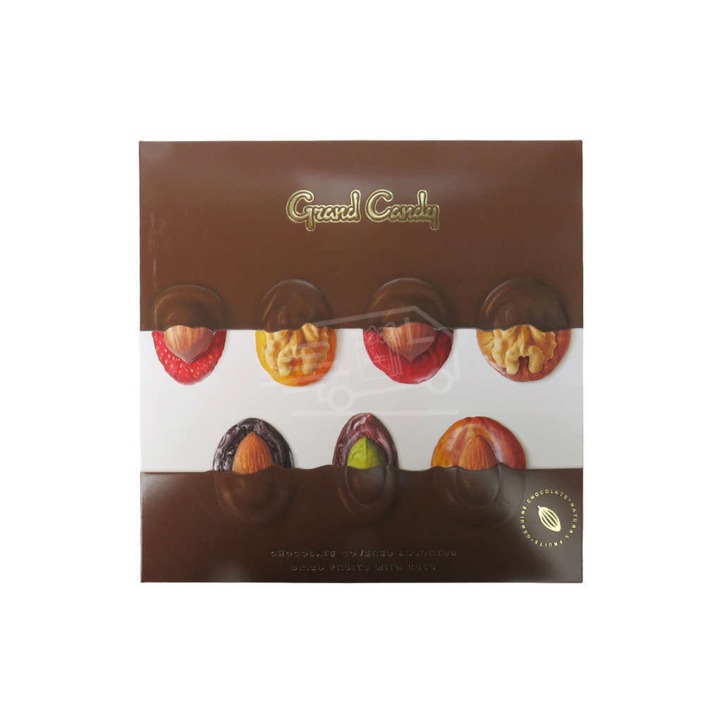 Grand Candy Assorted Chocolate-Covered Dried Fruits with Nuts 390g