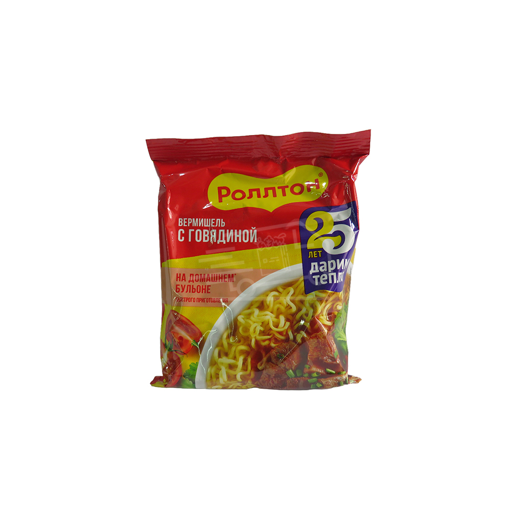 Вермишель Роллтон со вкусом говядины 60г