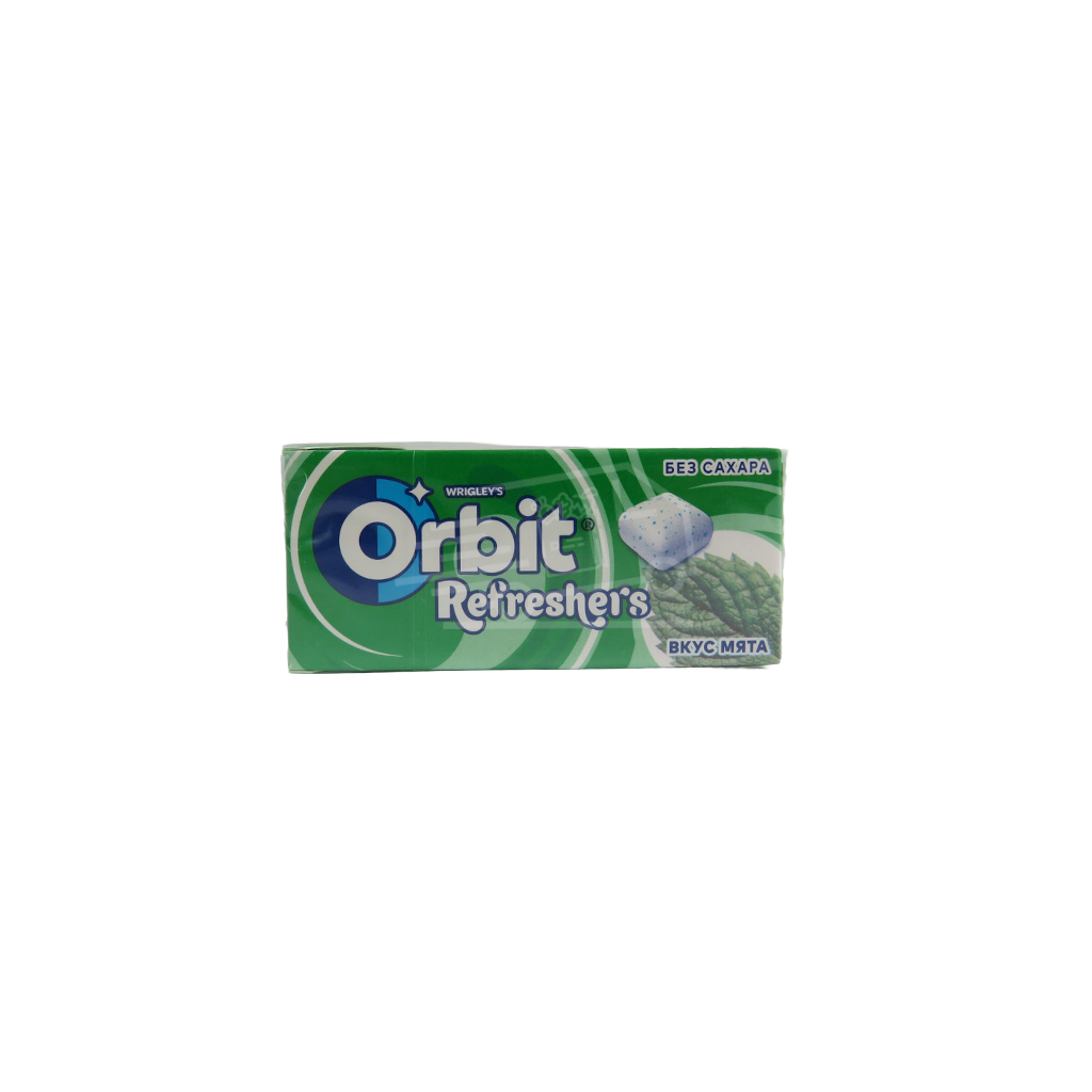Жевательная резинка Orbit Refreshers без сахара со вкусом мяты 16г