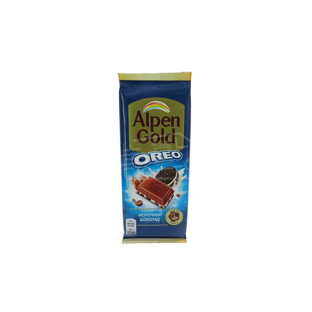 Шоколадный батончик Alpen Gold с печеньем Oreo 90г