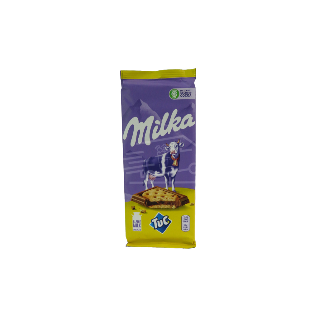 Milka Milk Chocolate with Salty Crackers 87g