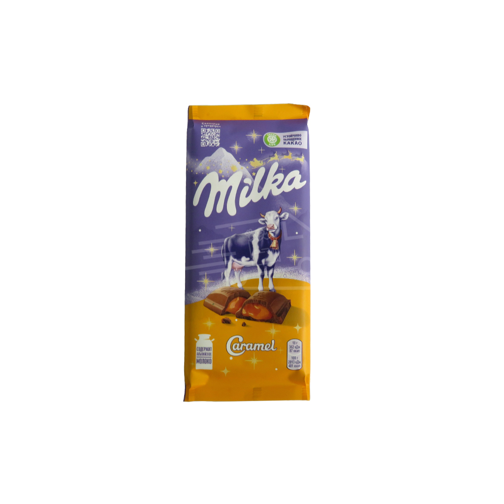 Шоколадный батончик Milka с карамелью 90г
