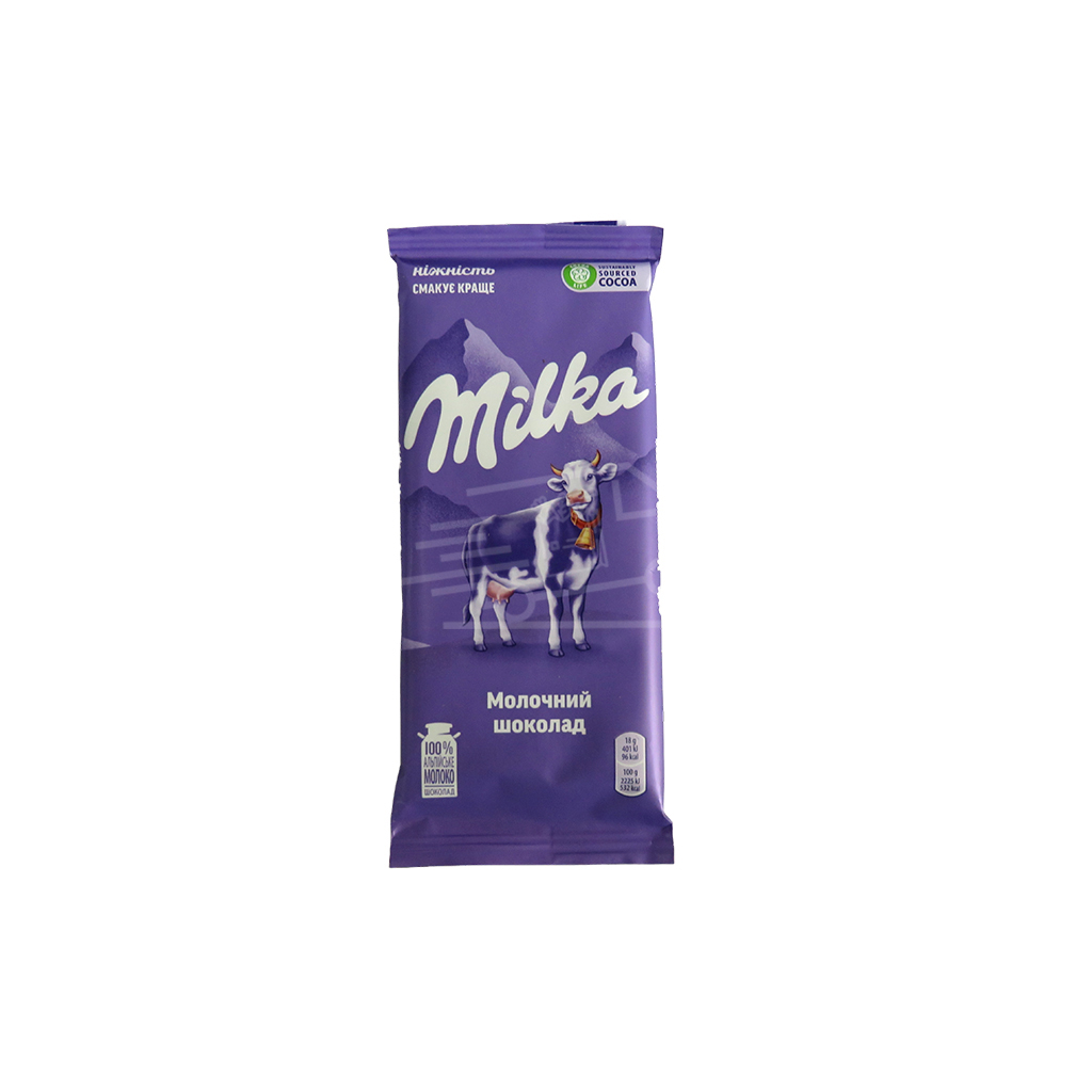 Шоколадный батончик Milka молочный 90г