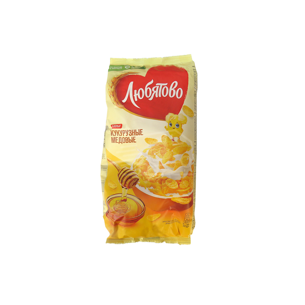Кукурузные хлопья Любятово с медом 250г