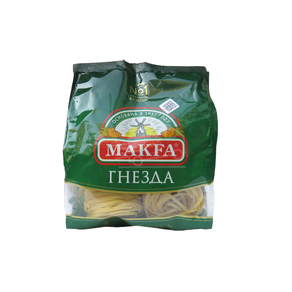 Макфа макароны в форме гнезда 450г