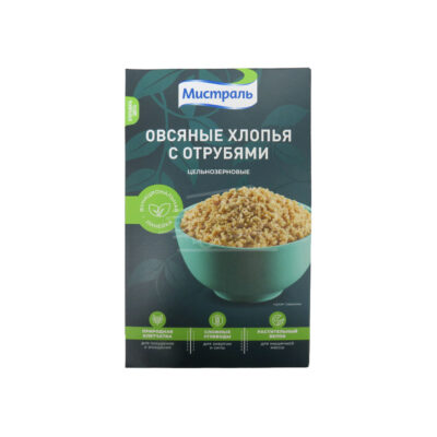 Վարսակի փաթիլներ Միստրալ թեփով 400գ