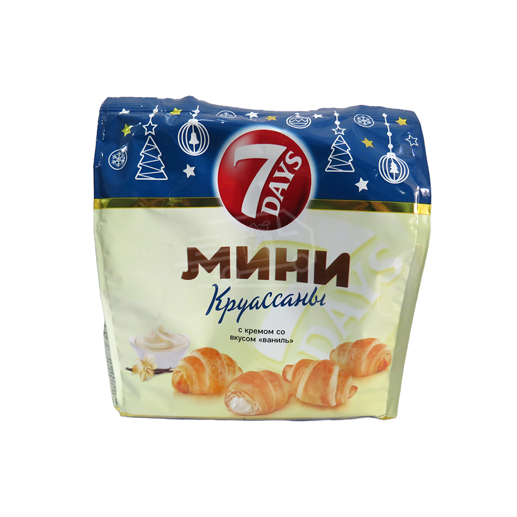 Мини-круассаны 7 Days с ванильной начинкой 200г