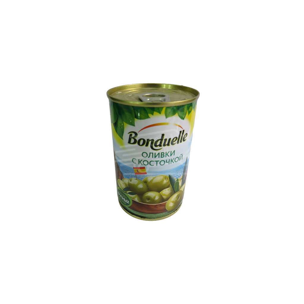 Bonduelle Green Olives with Pit 300g