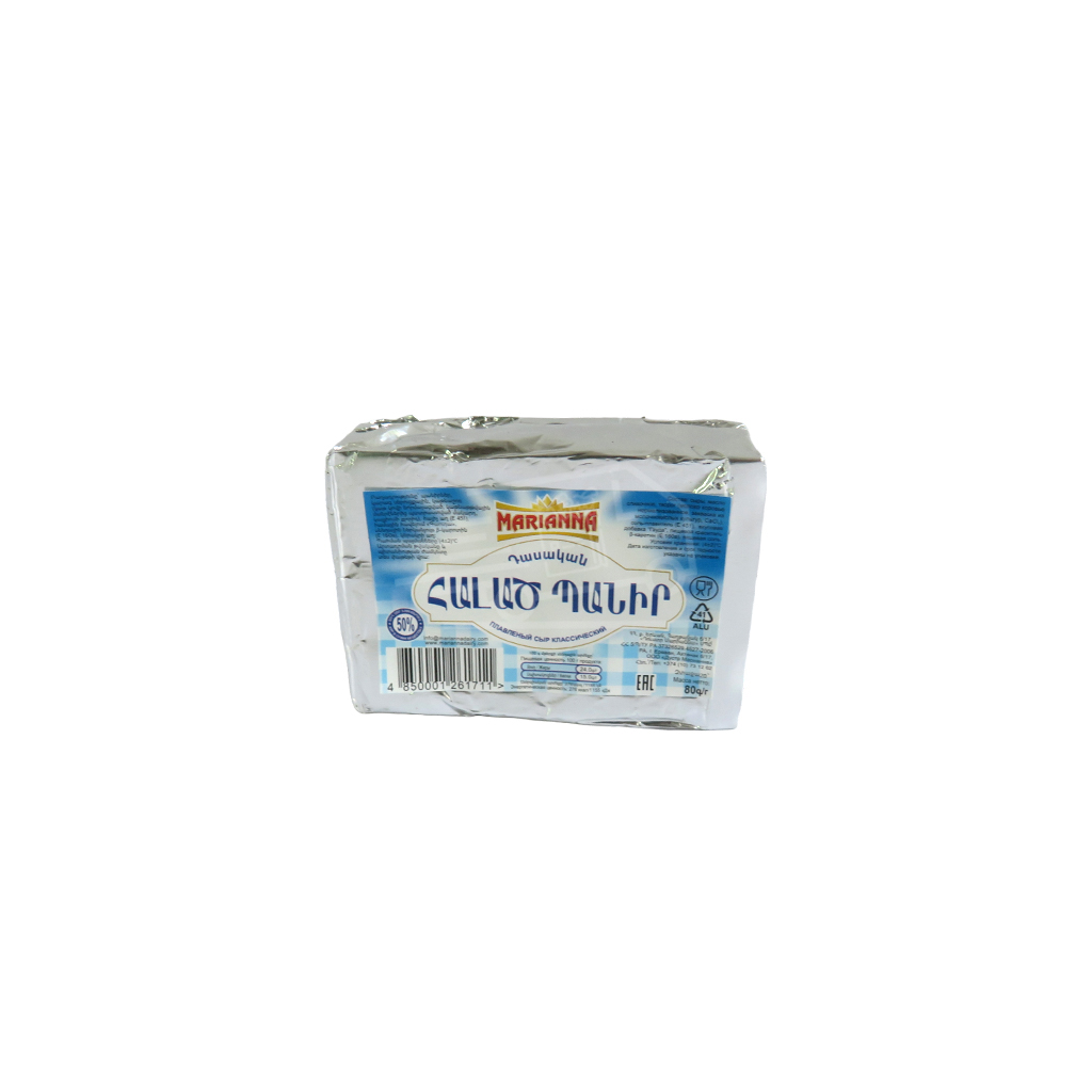 Պանիր հալած Մարիաննա դասական 80գ