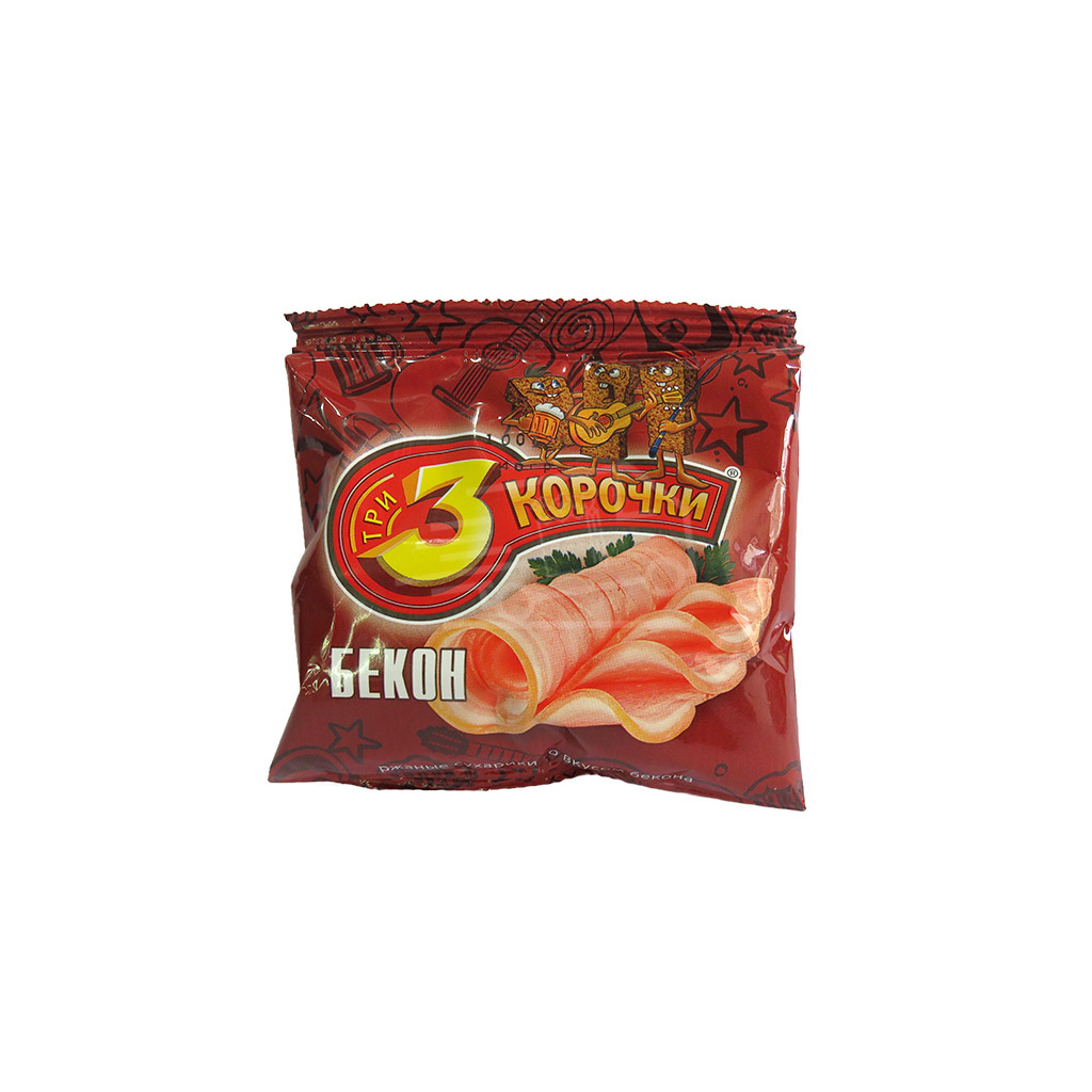 Сухарики 3 Корочки бекон 40г