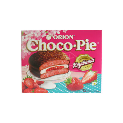 Choco Pie Chocolate Covered Cookies Strawberry 12 pcs