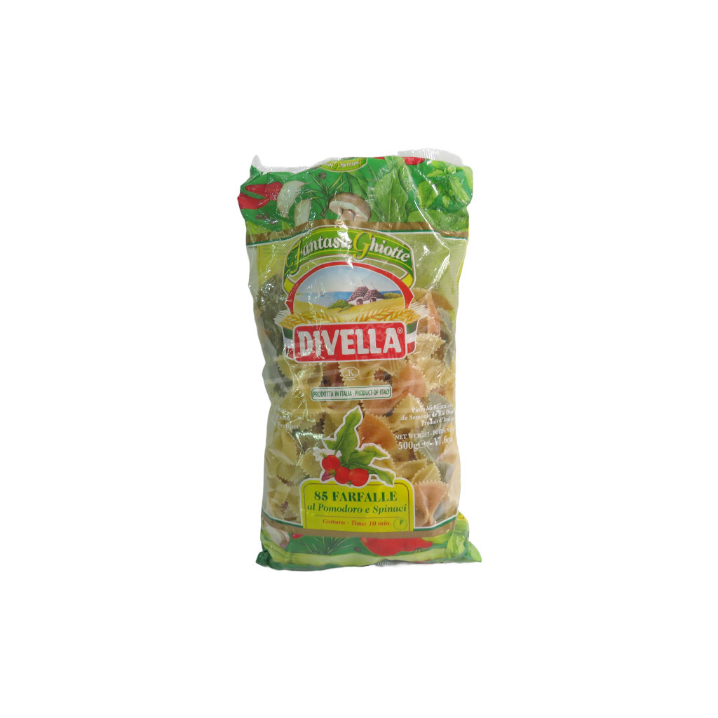 Divella Farfalle Pasta with Tomato and Spinach №85 500g