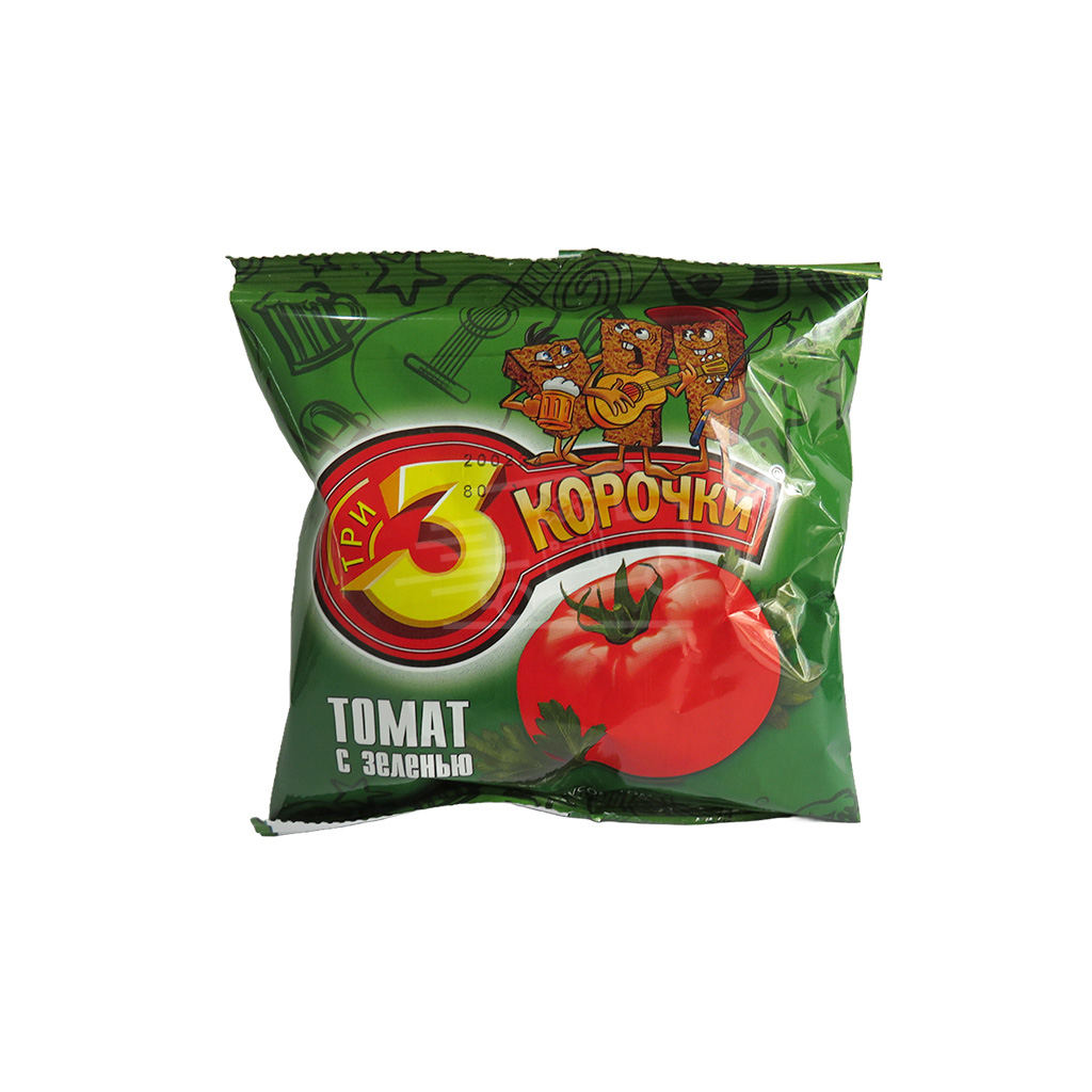 Сухарики 3 Корочки томат и зелень 80г