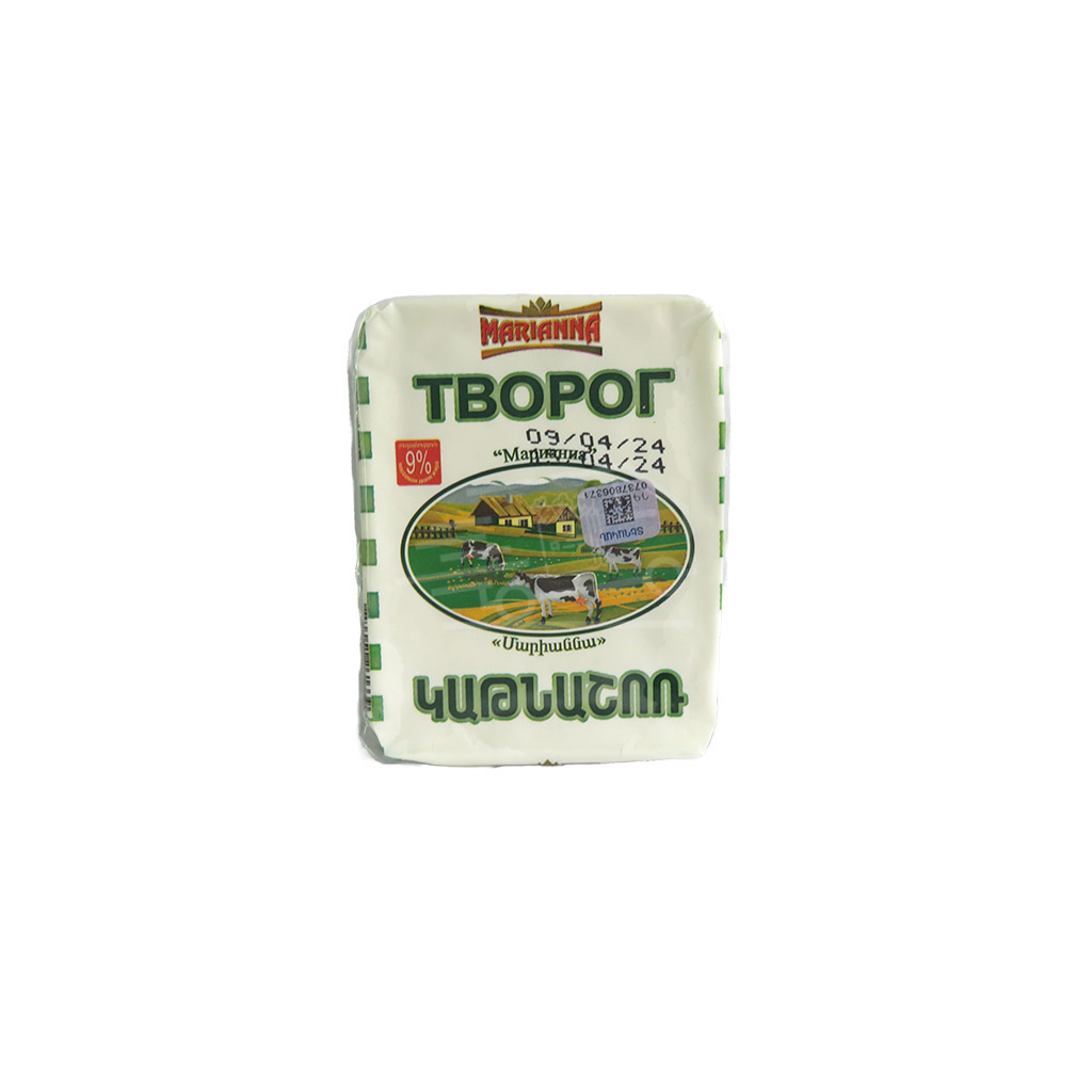 Կաթնաշոռ Մարիաննա 180գ, յուղայնությունը` 9%