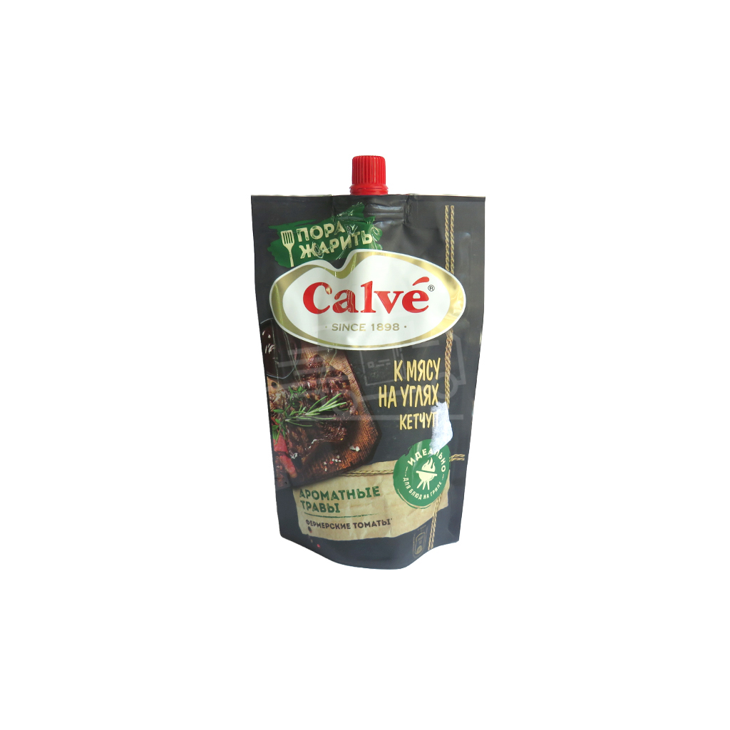 Կետչուպ փայտածուխի մսի համար Կալվե 350գ