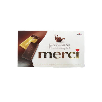 Шоколадная плитка Merci горький 72%, 100 г.