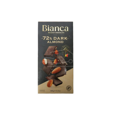 Bianca Dark Chocolate with Almonds 72% 100g