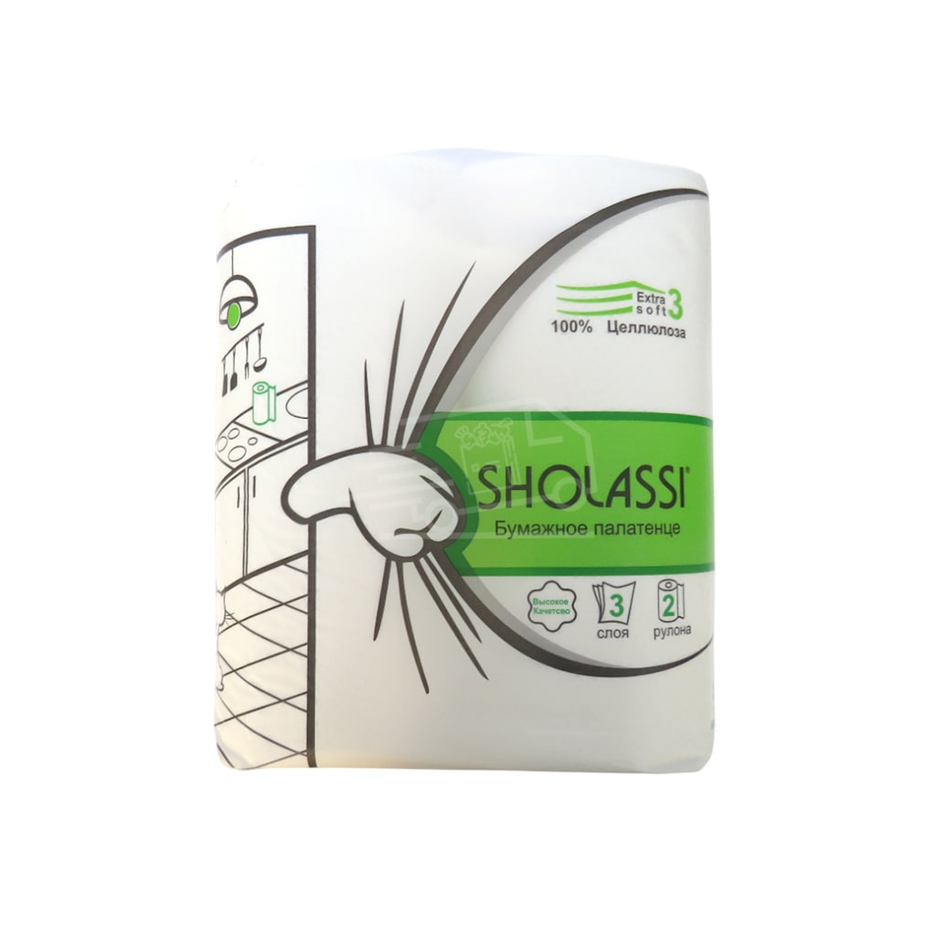 Թղթյա սրբիչ Շոլասսի էքստրա սոֆթ 3 շերտ 2 հատ