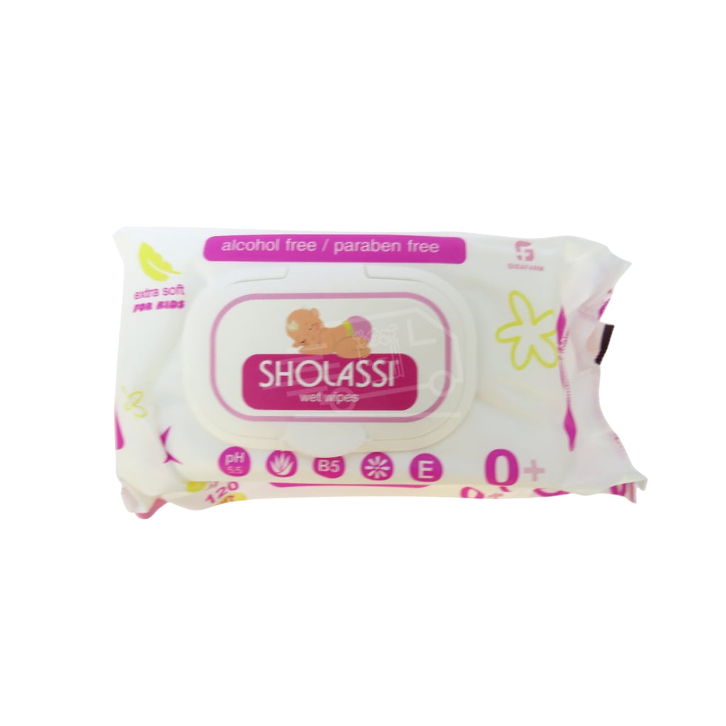 Խոնավ անձեռոցիկ Շոլասսի էքստրա սոֆթ վարդագույն N120 մանկական