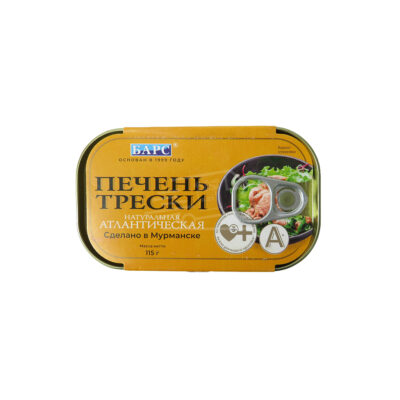 Ձողաձկան լյարդ Բարս ատլանտյան բնական 115գր