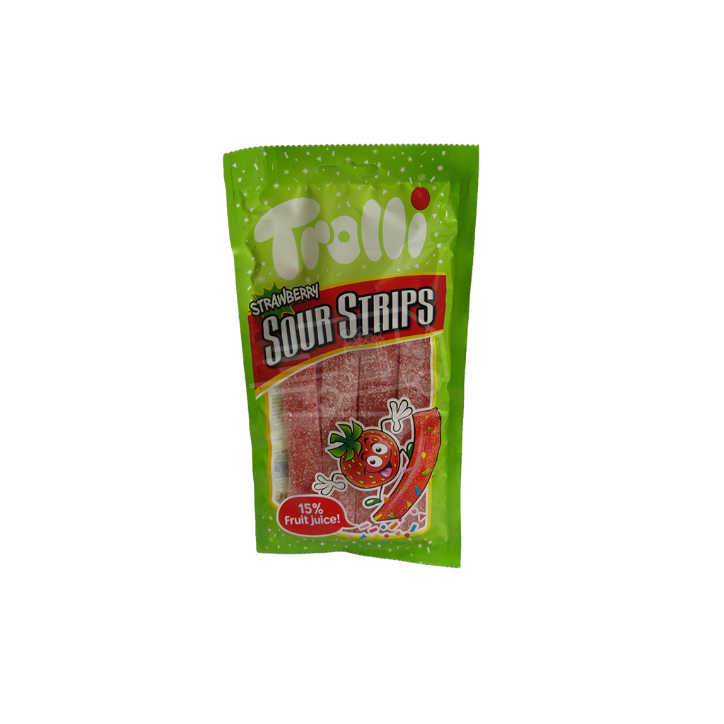 Jelly Strips Trolli Sour Strips Strawberry 85g