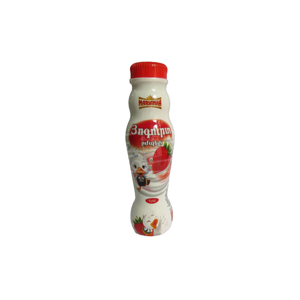 Յոգուրտ ըմպելի Մարիաննա ելակ 270գ, յուղայնությունը՝ 1.5%